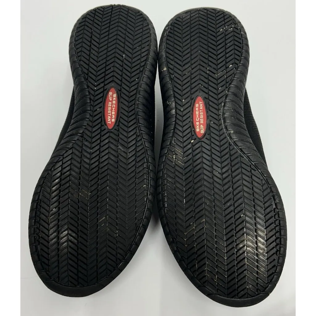 Skechers Work Shoes Womens 7.5 Black Slip On Slip Resistant Relaxed Fit 108034 - Image 10