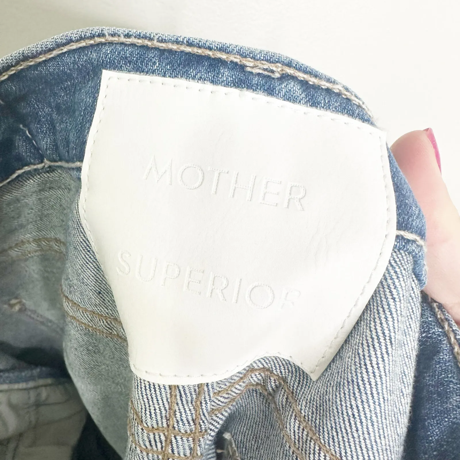 Mother Superior High Waisted Smokin' Double Heel Beyond the Sky Bootcut Jeans 26 Blue - Image 6