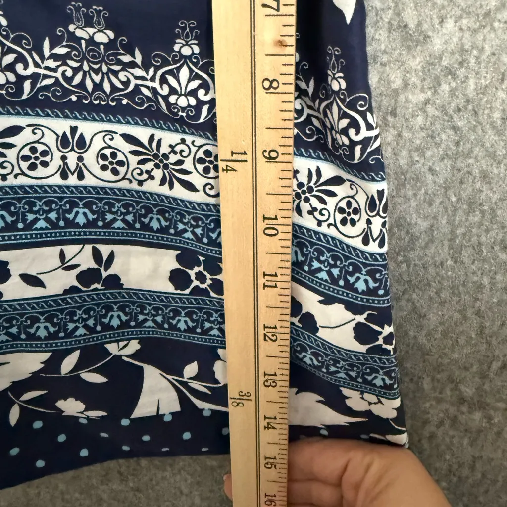 Ann‎ Taylor Loft Women Size 6 Petite Blue Y2K Halter Sleeveless Top - Image 3