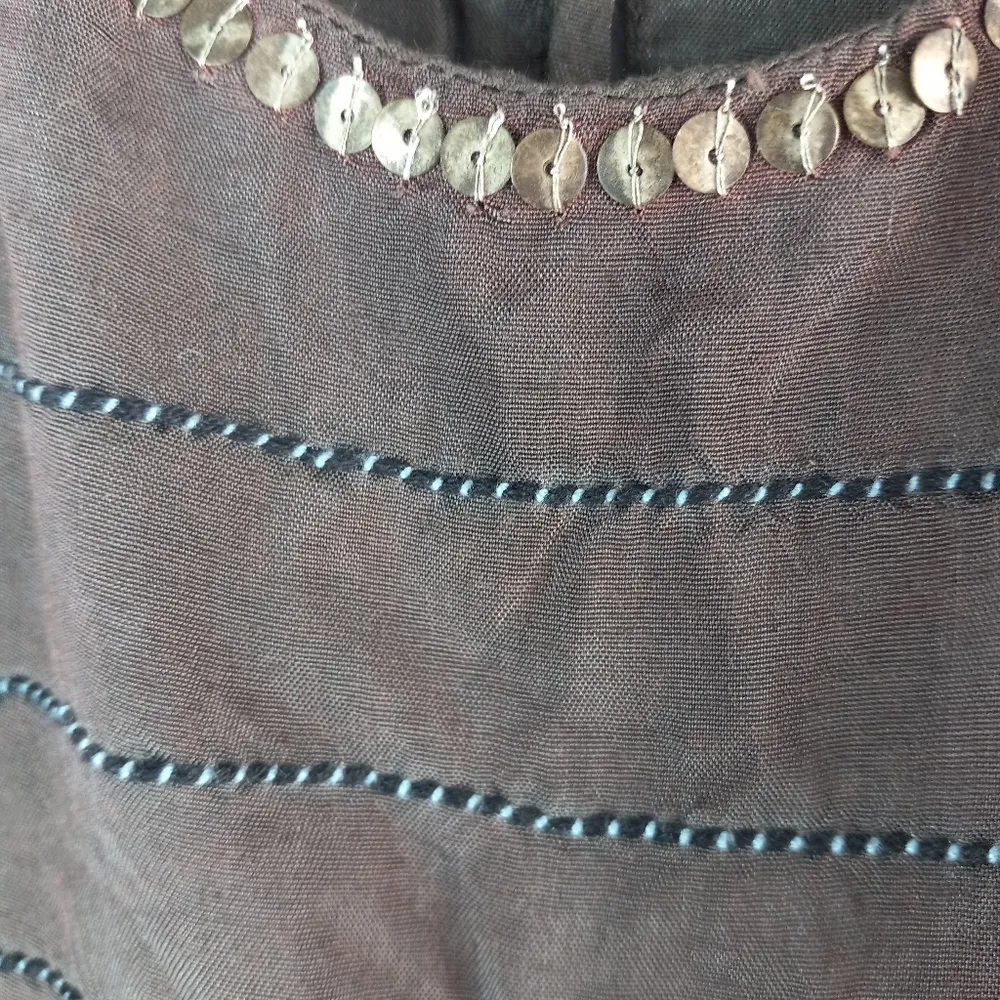 Kookai S Sleeveless Beaded Dress In Mocha - Image 7