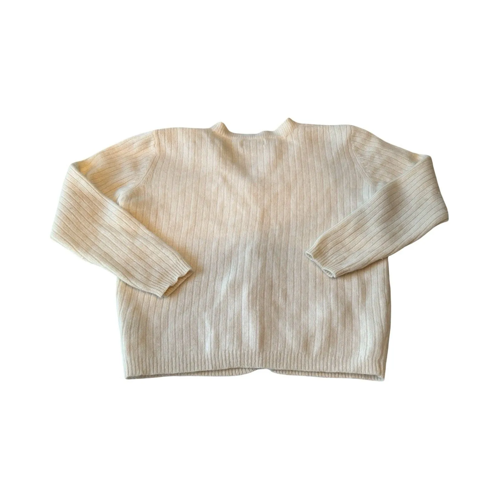 Vintage Yarnworks Woman’s‎ Small Lambswool Angora Cardigan Sweater Pearl Button - Image 4