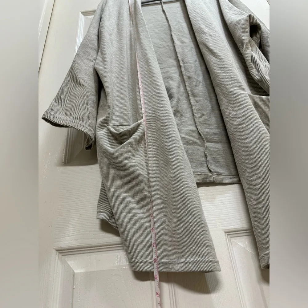 DONNI. ANTHROPOLOGIE Ribbed Open Front Pinstripe Cardigan Lagenlook One Size Size undefined - Image 2