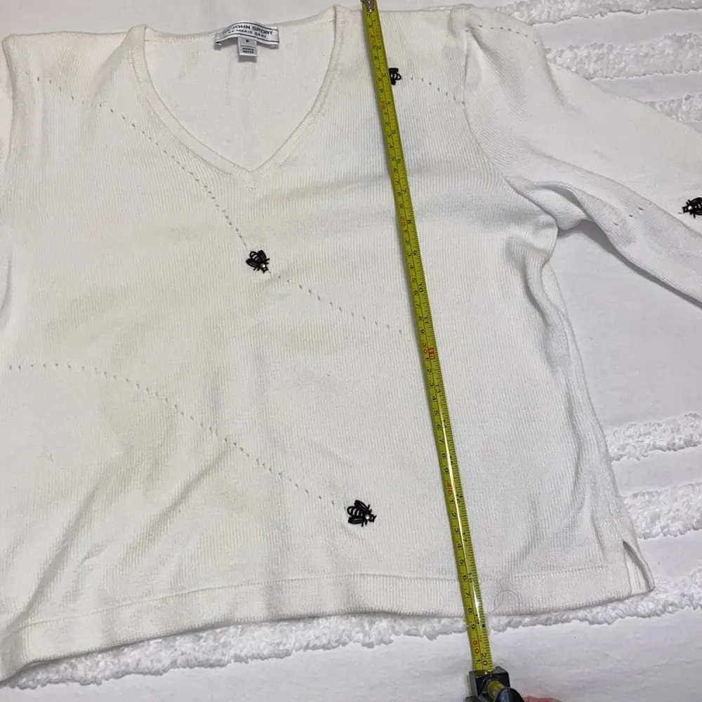 St. John Sport Butterfly Sweater White - Image 9