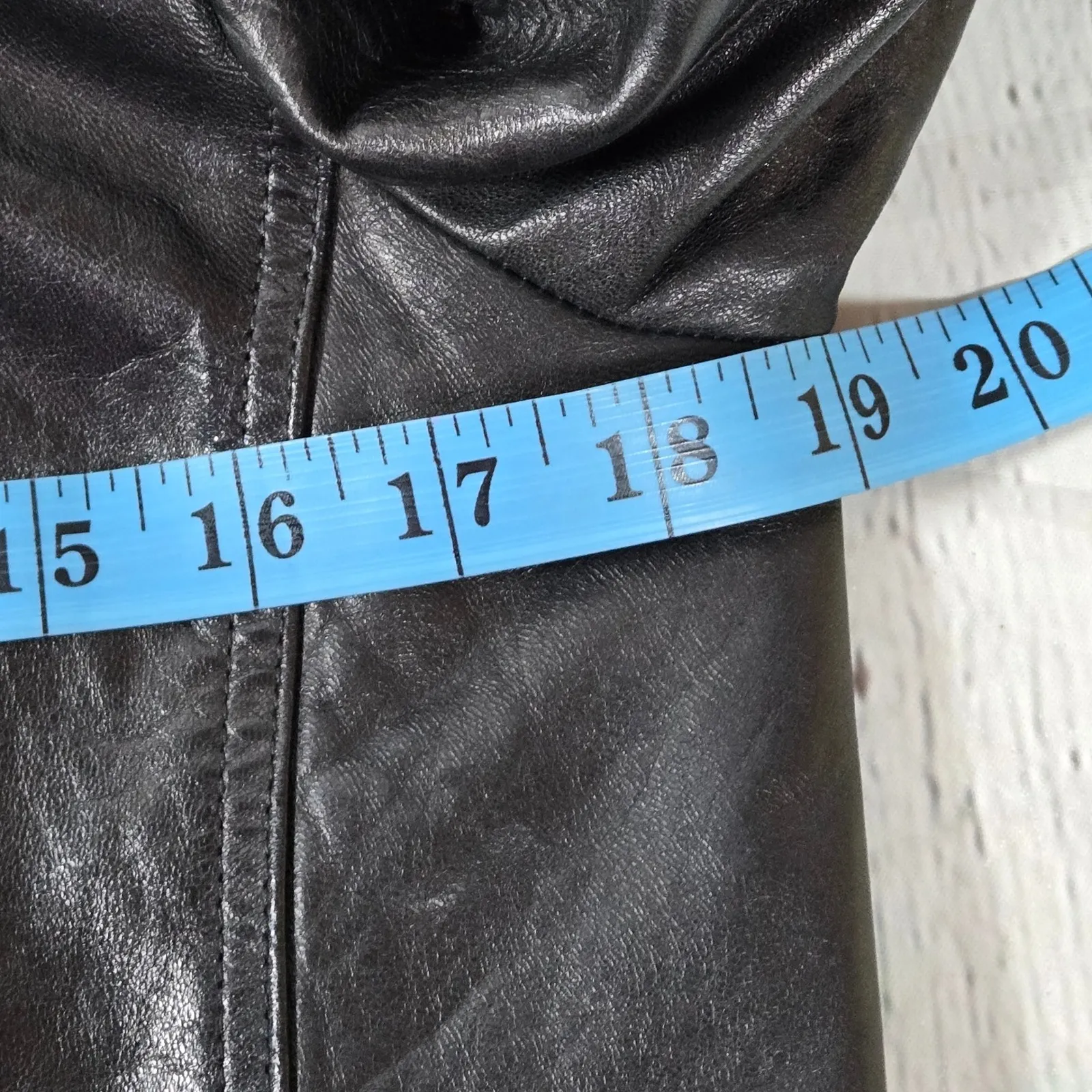 ALC Black Lamb Leather Hooded Moto Jacket Paneled Wool Blend Contrast Trim 4 - Image 10