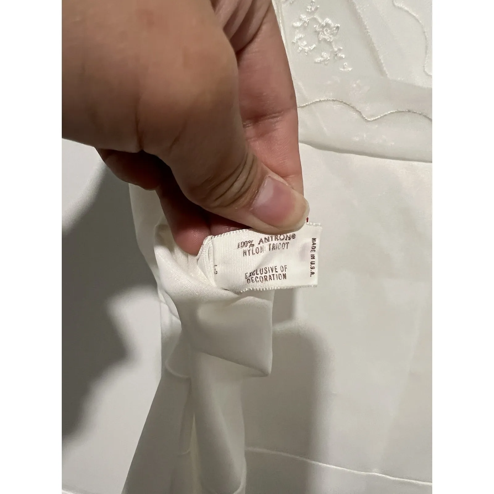 Vintage Hollywood Vassarette Munsingwear Full Slip White 100% Nylon‎ Sz Small 36 - Image 4