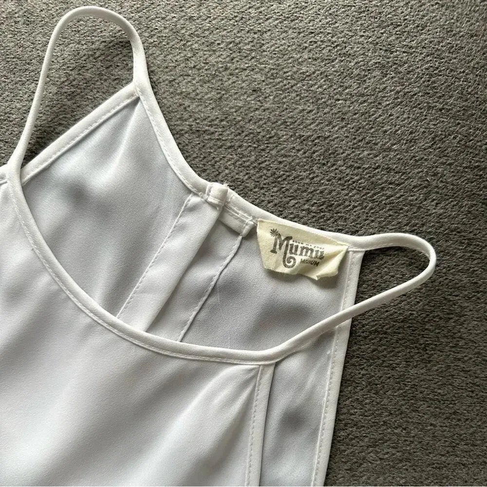 Show Me Your MuMu White Open Back Tank Top Medium - Image 2