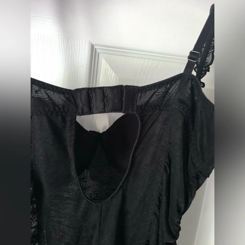 Victoria’s Secret mesh bow ruched lingerie bustier bodysuit 34B - Image 8