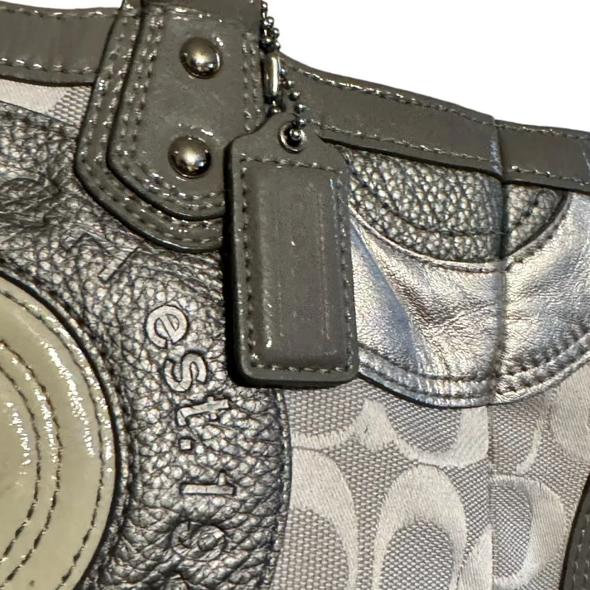 Coach Madison Mia Inlaid‎ C Signature Leather Suede Purse - Image 3