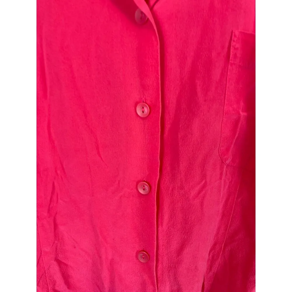 Jaclyn Smith 100% silk Classic Sleeveless Silk Pink Top Size Large - Image 4