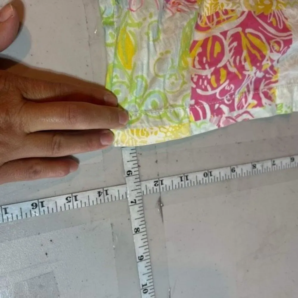 Lilly‎ Pulitzer The callahan shorts floral patchwork print women's size 2 chino - Image 11