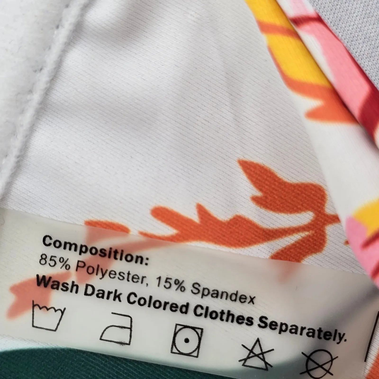 Zaful‎ White Floral Bandeau Beach Bra Bikini Bralette Swim Top M Medium - Image 8