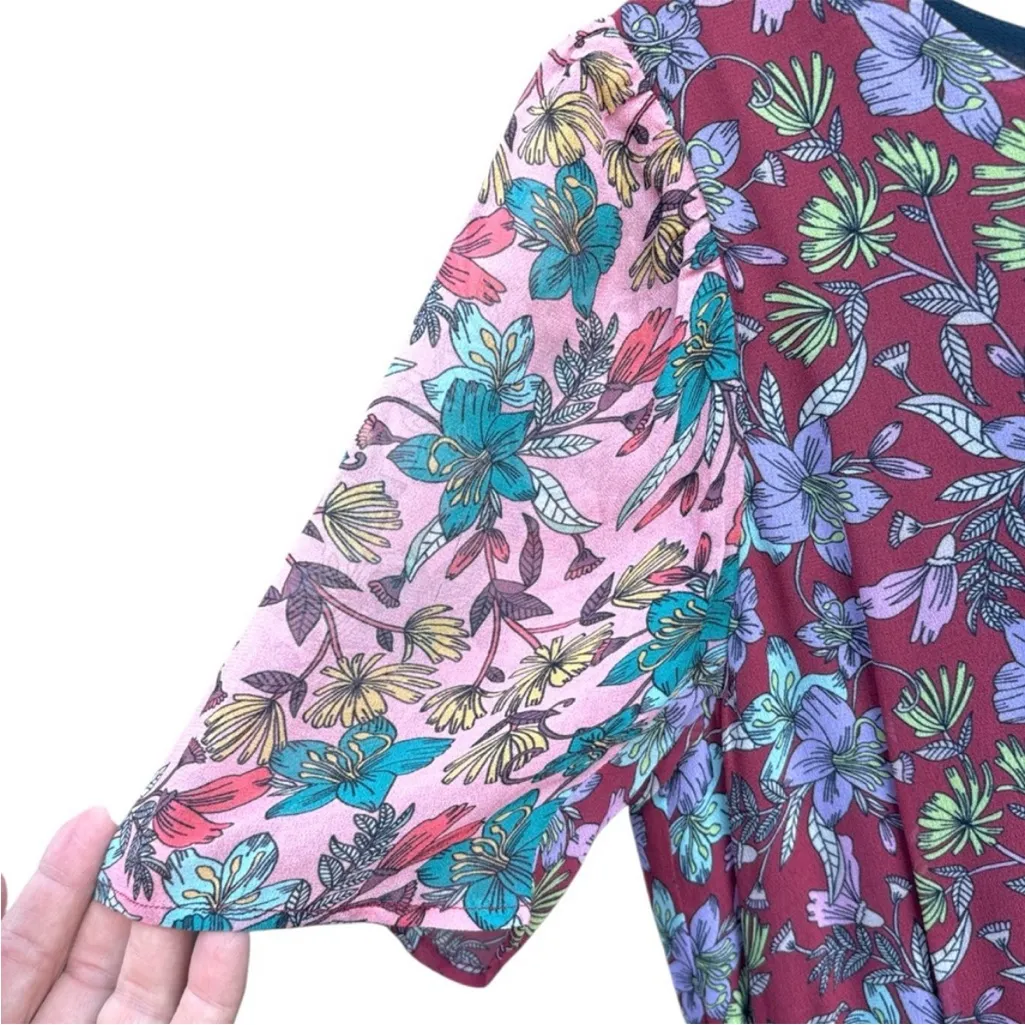 Like New Johnny Was JADE Sonny Dress Multi Pattern Floral Small Retail $345.00 - Image 4