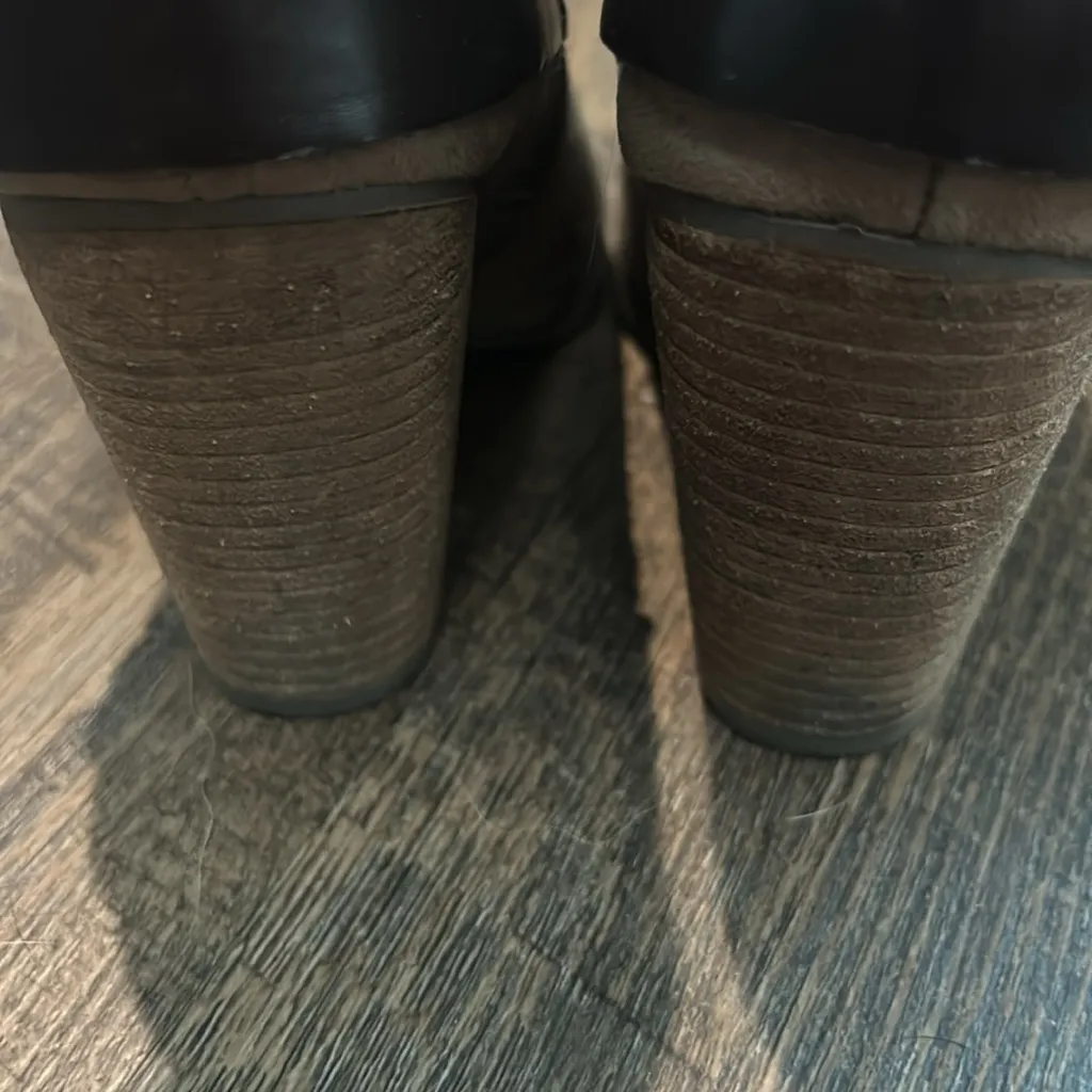 Carlos Santana Hollie Taupe Suede Chunky‎ 3.75" Heel Strappy Ankle Boots sz 6 - Image 5