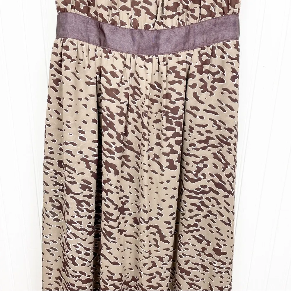 NEW W118 by Walter Baker Betsy Maxi Dress Abstract Brown Khaki Print Size Medium - Image 9