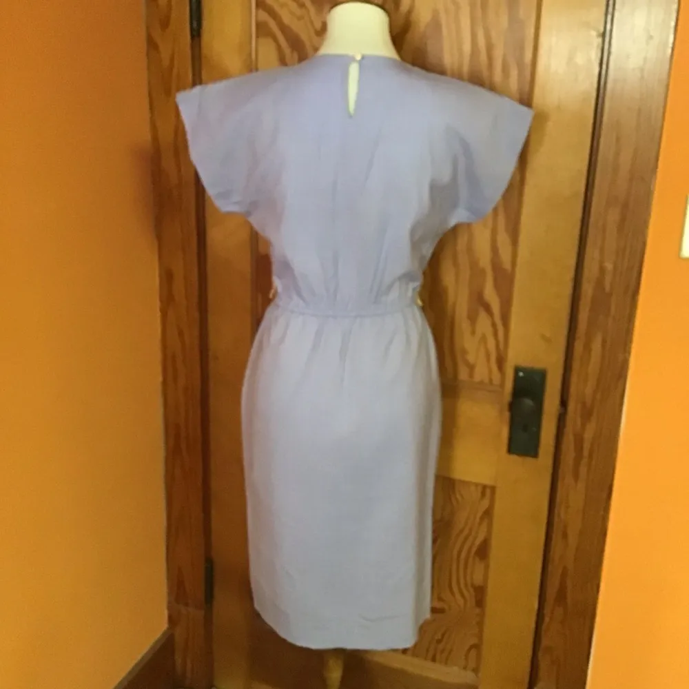 Vintage 80s lavender midi dress Size 6 - Image 9