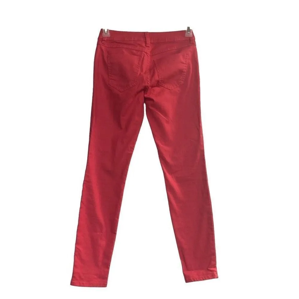 ELLE Women’s Cropped Jeans Size‎ 2 Pink Red Inseam 26” - Image 2