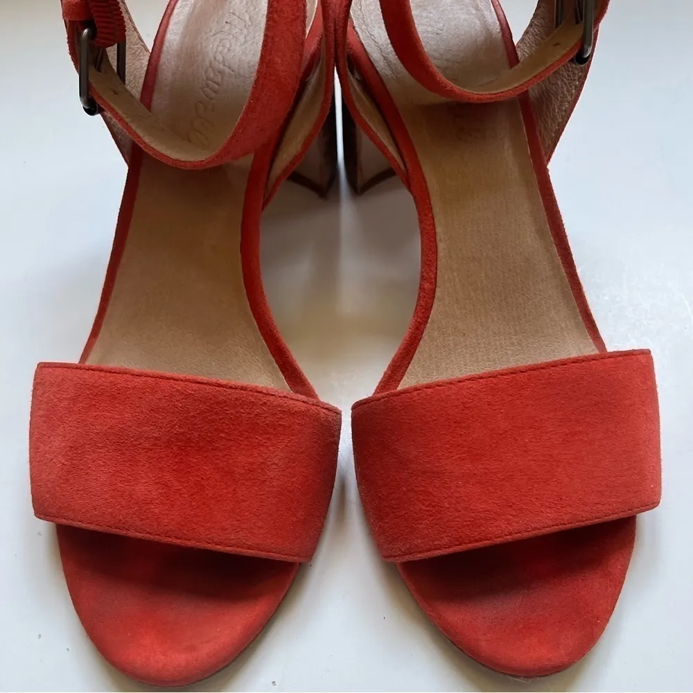 Madewell Claudia Strappy Suede Heels Size 7 - Image 9