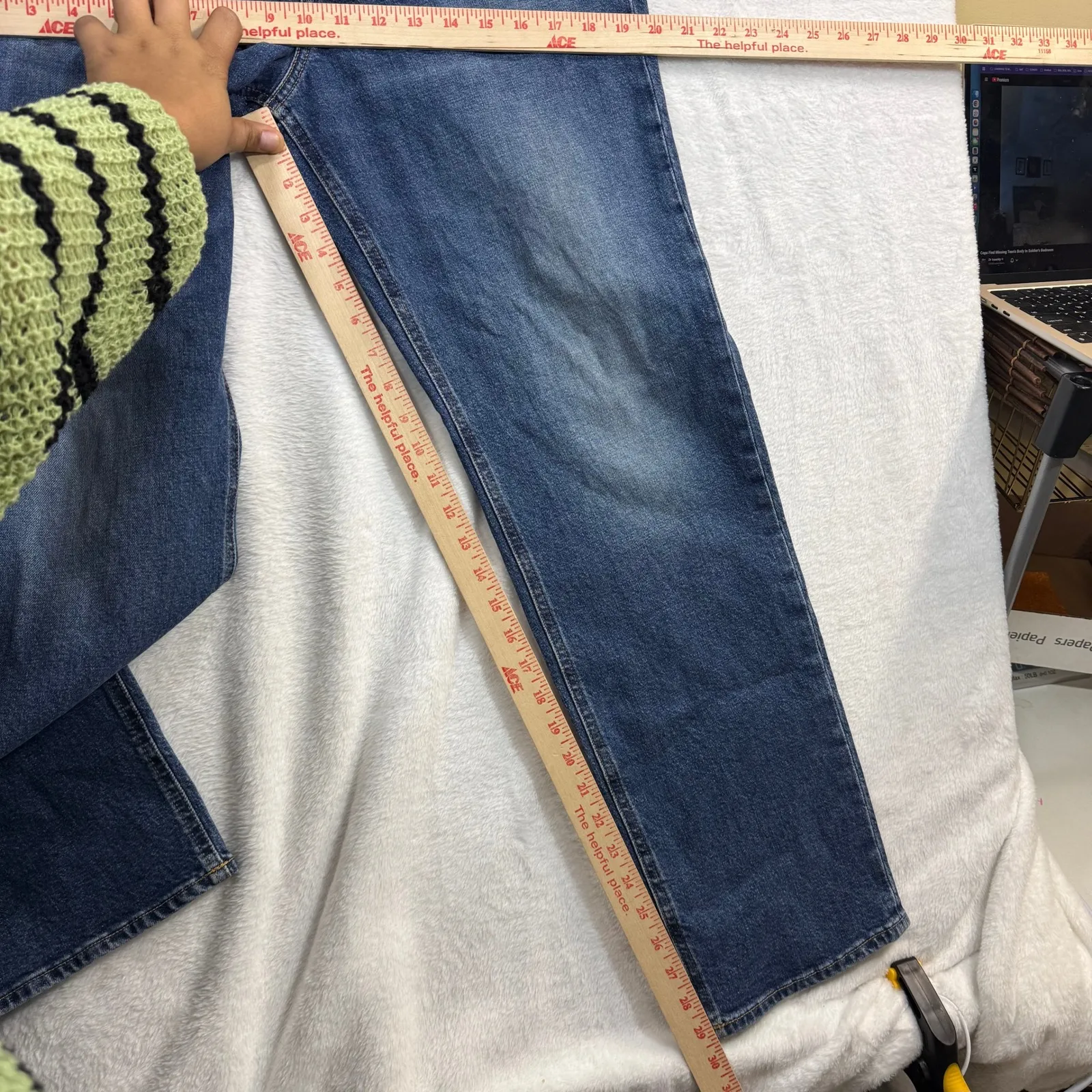 NWT JCrew 34X30 Full Length Classic Straight Jean Denim Poole Wash Capsule $188 Blue Size 34 - Image 9