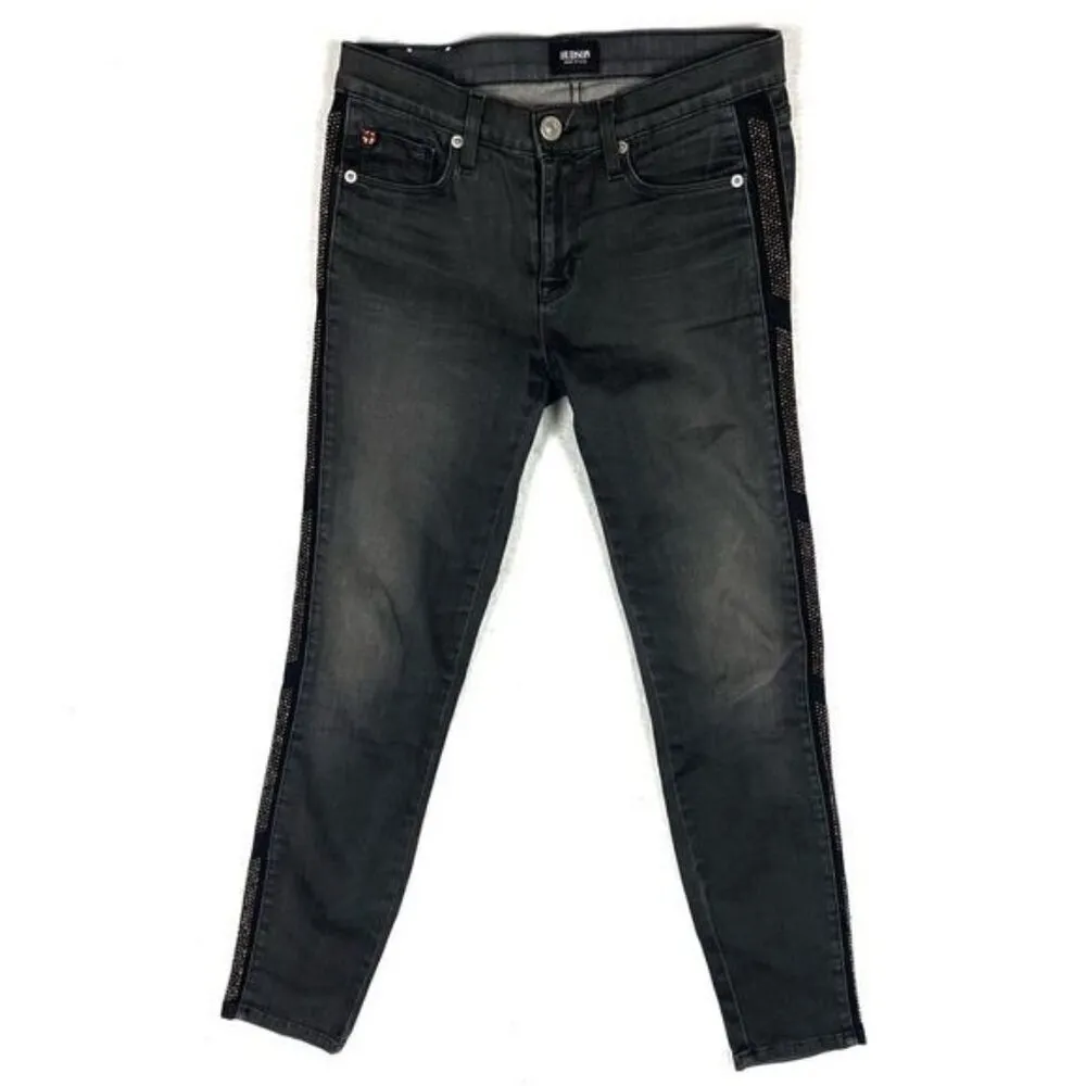 Hudson Luna Crop Super Skinny Studded‎ Jean - Image 2