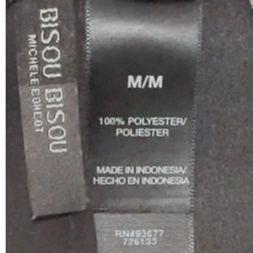 Bisou Bisou Women's Black Pink Polka Dot Sheer Long Sleeve Wrap Blouse M - Image 5