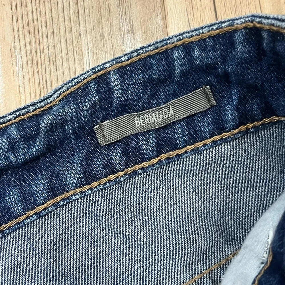 zara denim jean bermuda shorts distressed size 8 - Image 6
