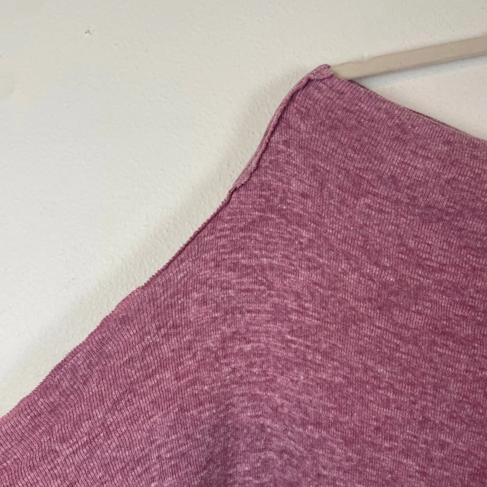 We The Free People‎ See Me Pullover Dolman Top Casual Loose Fit Heather Pink XL - Image 3