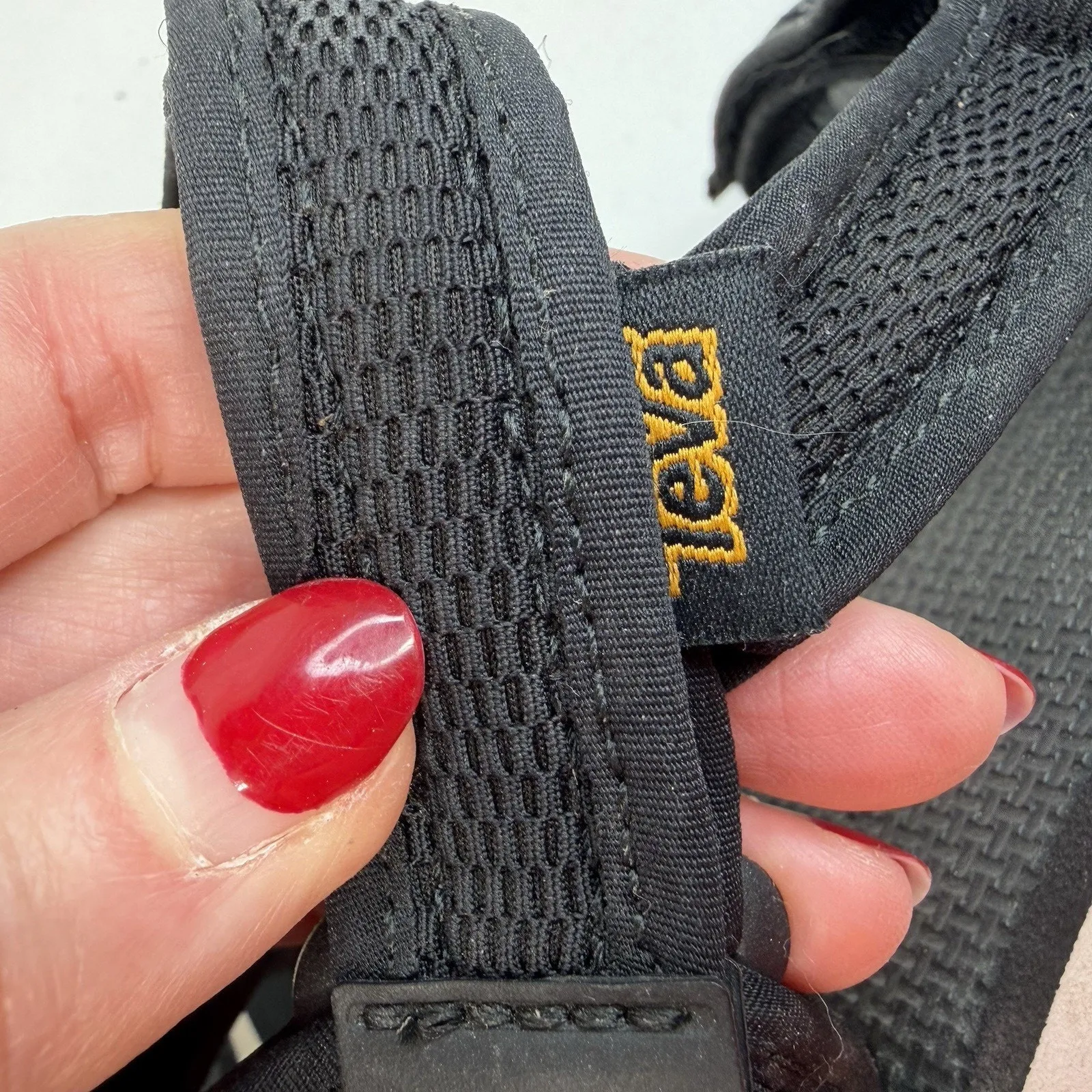 Teva Sandals Womens 9 Flatform Universal Platform Slingback 1102451 Black Mesh - Image 8