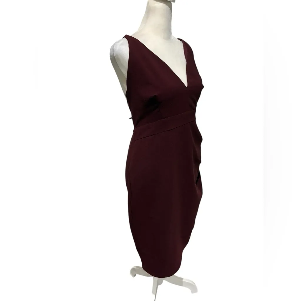 Charlotte Russe Deep Burgundy Backless Dress - Image 3