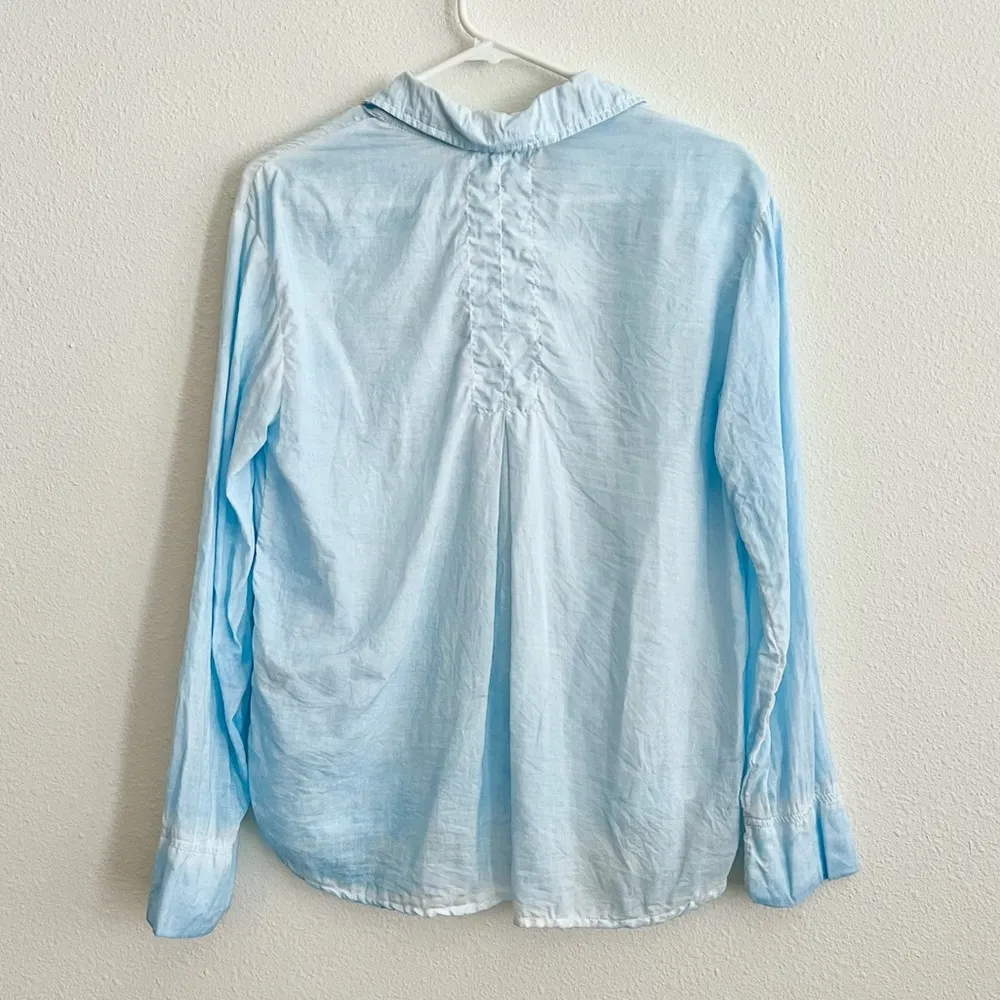 Bella Dahl Light Blue Wash Long Sleeve Pocket Button Down Shirt Blouse Small HTF - Image 23