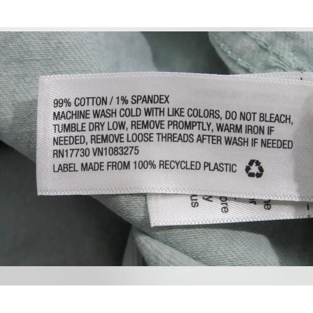 Women's High-Rise Vintage Midi Jean Shorts - Universal Thread Mint Green Size 16 - Image 4