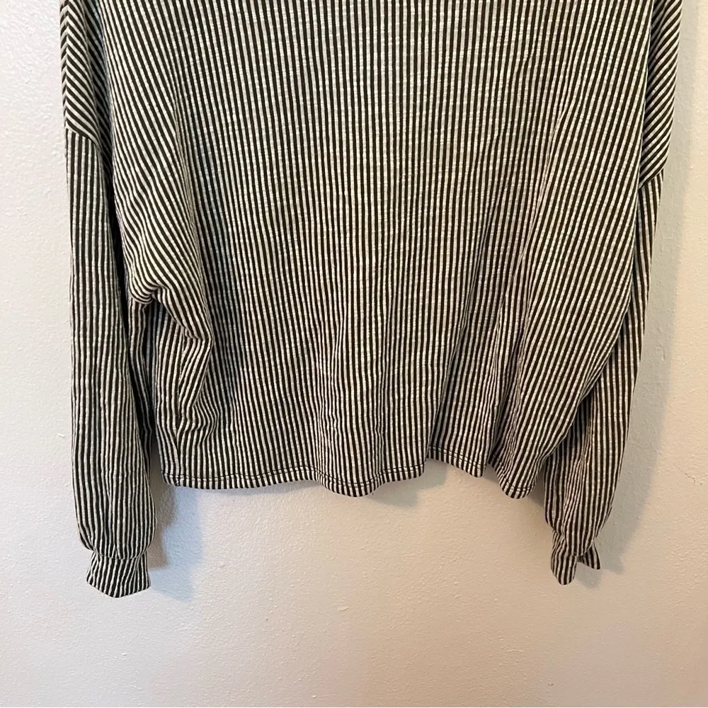 Caution to the Wind  Long Sleeve Top Olive White Stripes - Image 10