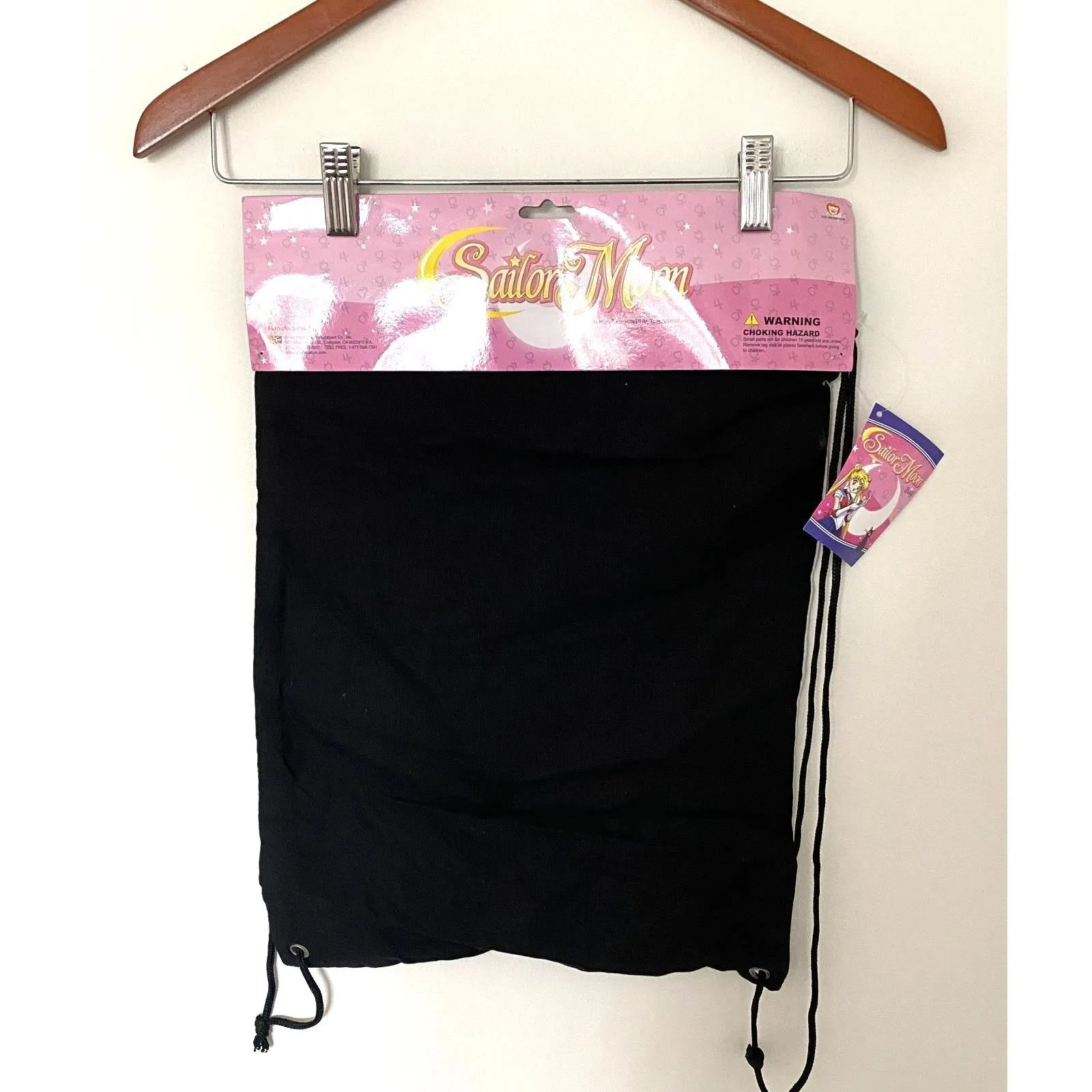 NWT Sailor Moon Inner Sailor Senshi Drawstring Backpack Lightweight 16.5" x 13" Black - Image 2