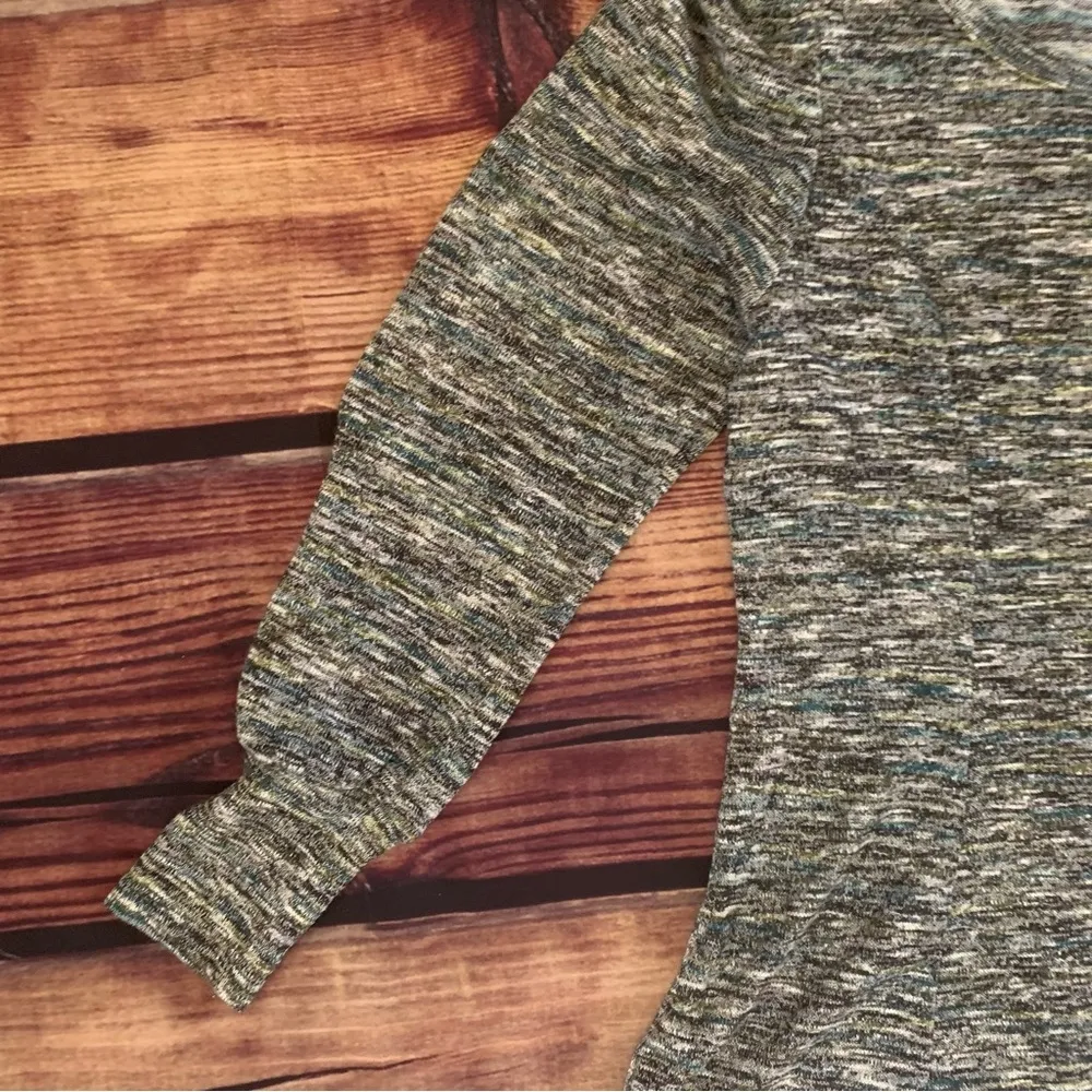 Status by Chenault Marled Knit Puffed Sleeve Pullover Medium Sweater Bla… Gray - Image 6