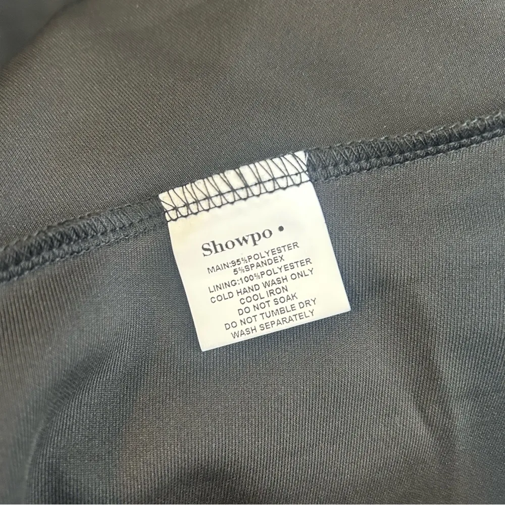 NWT Showpo. Margerie Plunge Puff Sleeve Fit & Flare Black Mini Dress Size 16 - Image 11