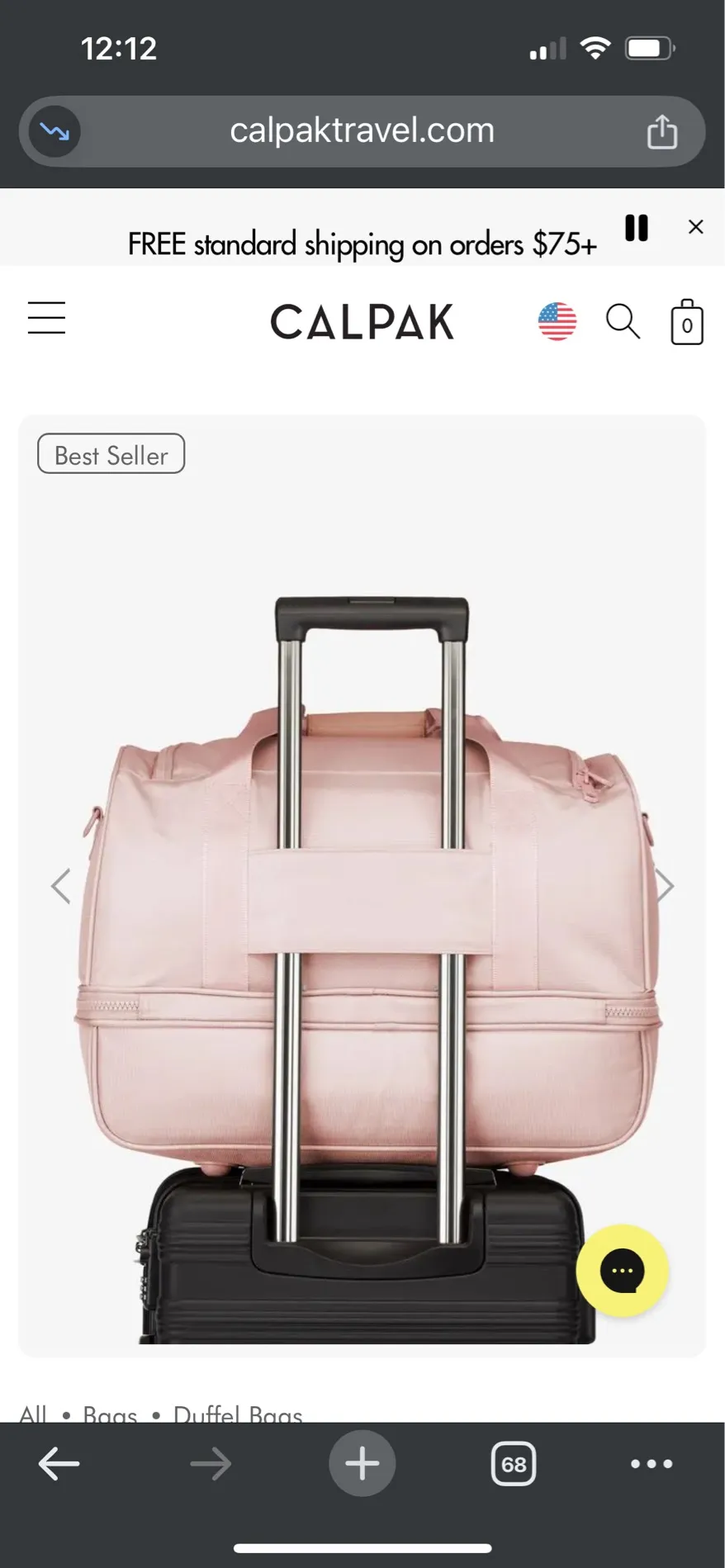 CalPak Weekender Bag Pink - Image 3