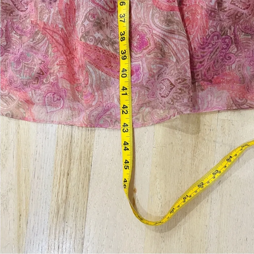 Misa Los Angeles pink chiffon midi dress in Muted Paisley - Image 6