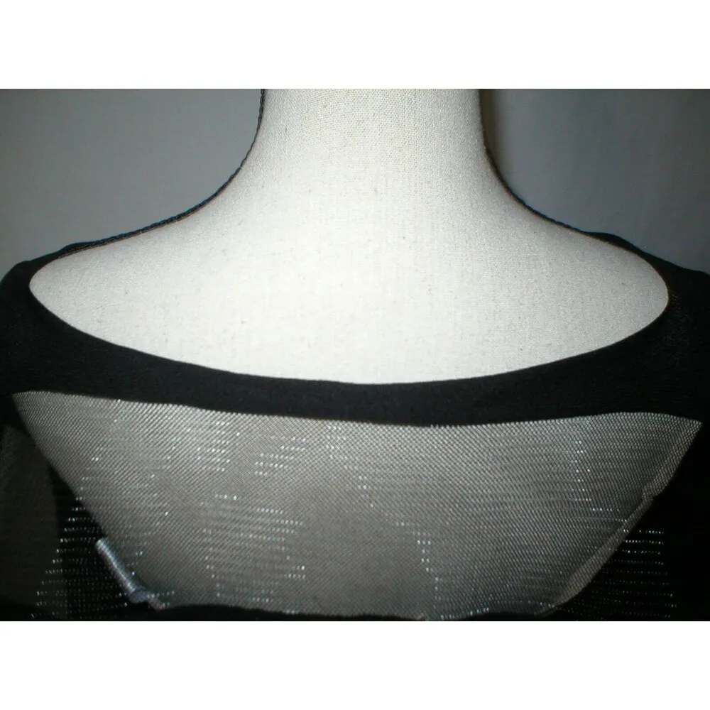 New Womens Designer Blouse Top 44 IT 10 Black Viscose Pier Antonio Gaspari Italy - Image 6