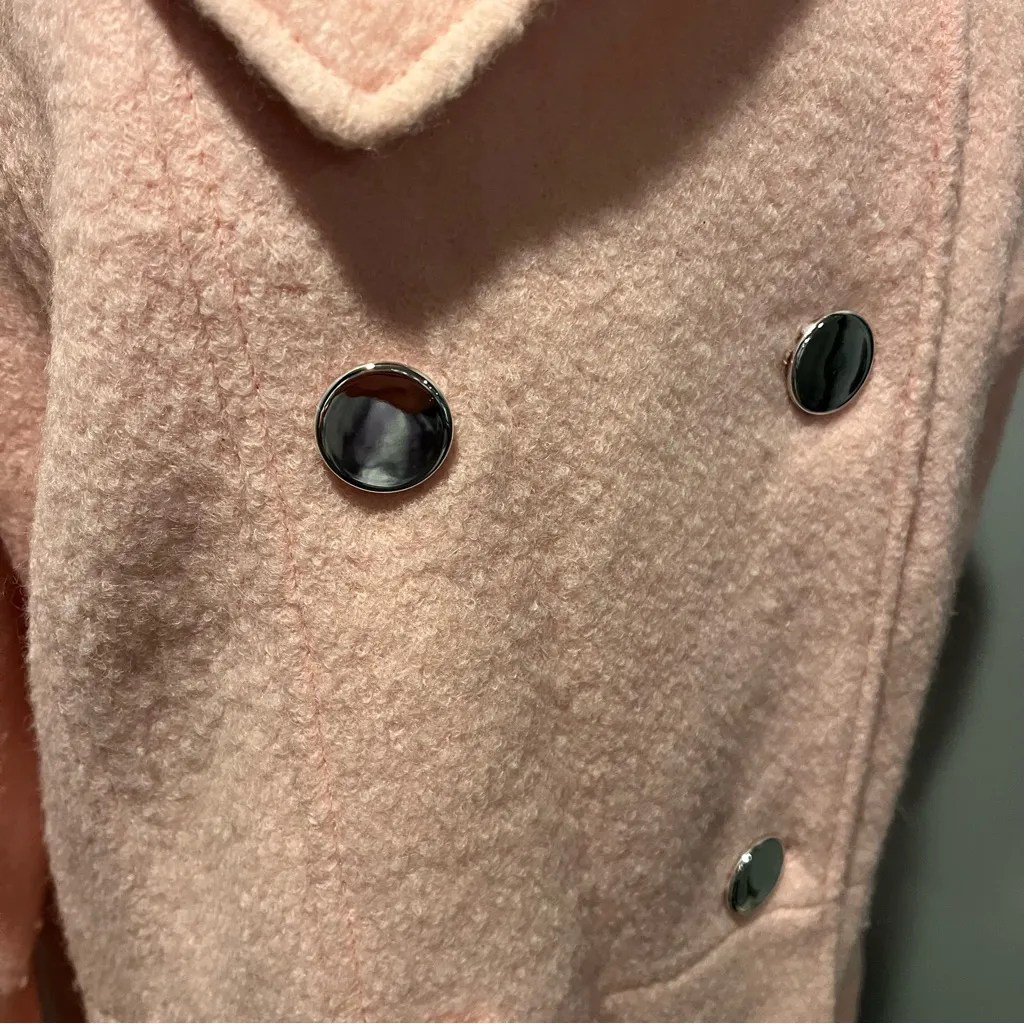 🌸LIZ CLAIBORNE PINK WOOL BLEND PEA COAT SIZE X-LARGE 🌸 - Image 4