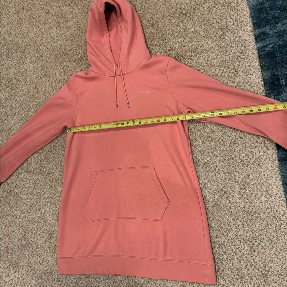 Columbia Coral Pink Fleece Hoodie XL | Cozy Athleisure Streetwear - Image 6