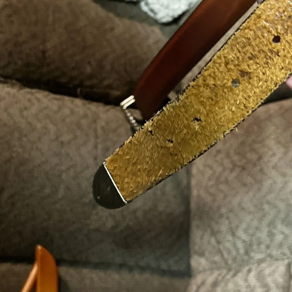 Brighton Brown Leather Belt with Silver Buckle - Image 7