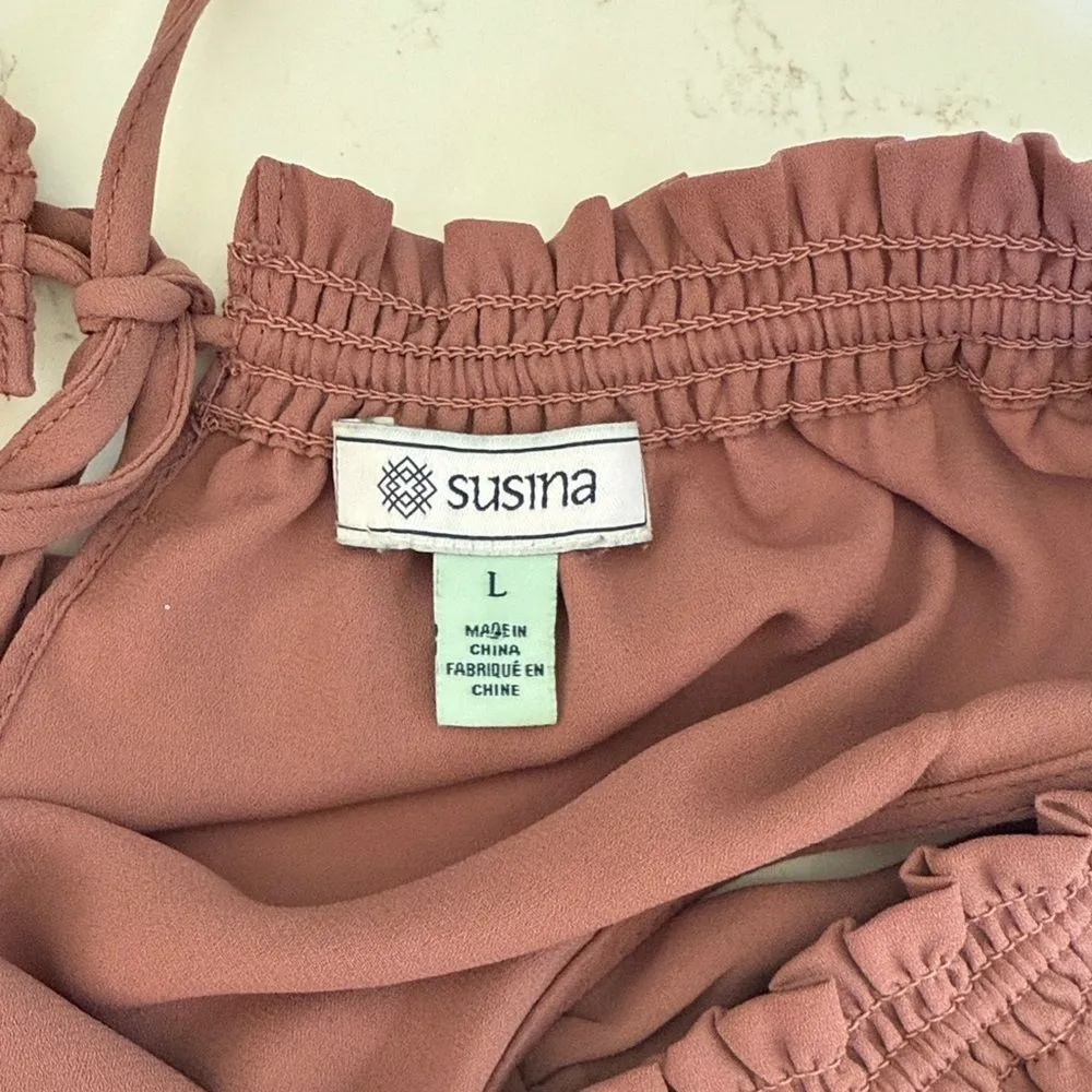 Susina Elegant Mauve Sleeveless Top. Size Large. Pink - Image 4
