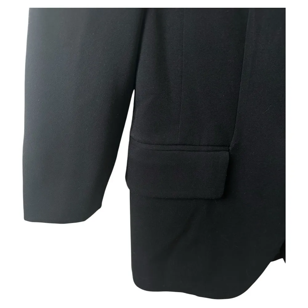 MM Lafluer Blazer Womens 0 Carson 2.0 Black Designer Two Button Lined Corpcore - Image 4