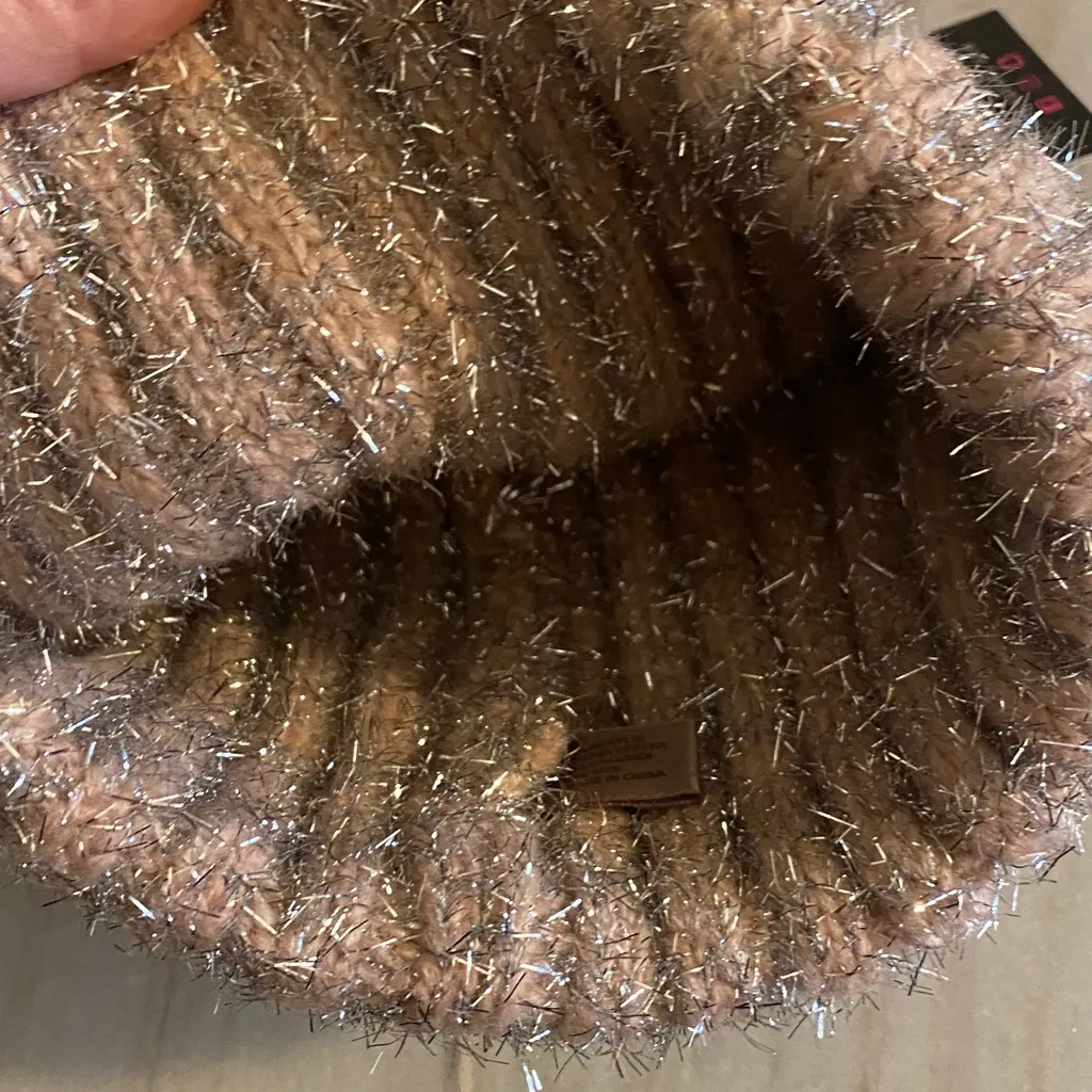 Sparkling Silver and Pink Beanie - Image 3