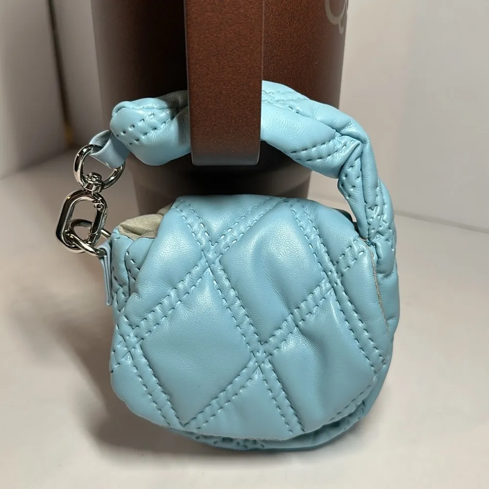Mini Quilted Puffer Pouch #1037 Gray - Image 2