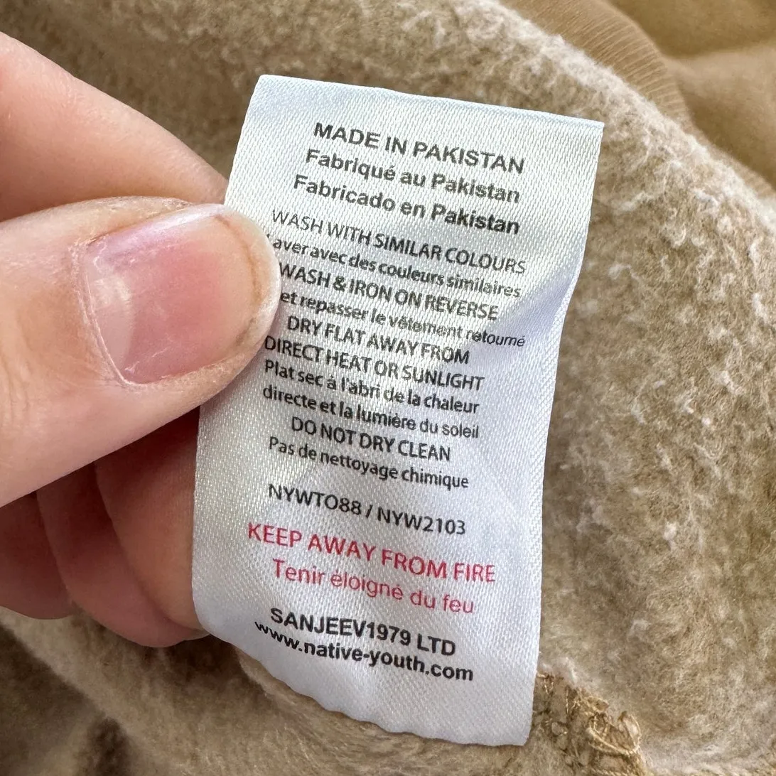 Native‎ Youth Sweater Small Brown Tan Turtleneck Sweatshirt Cotton - Image 4