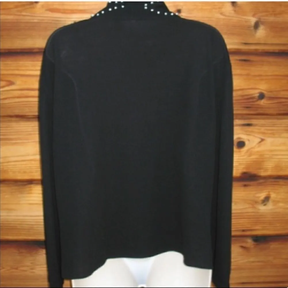 Black Beaded Top Blouse 10 - Image 5