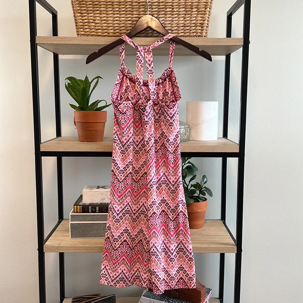Prana Quinn Southwestern Ikat Chevron Print Cali Athletic Active Wear Dress, S - Image 4