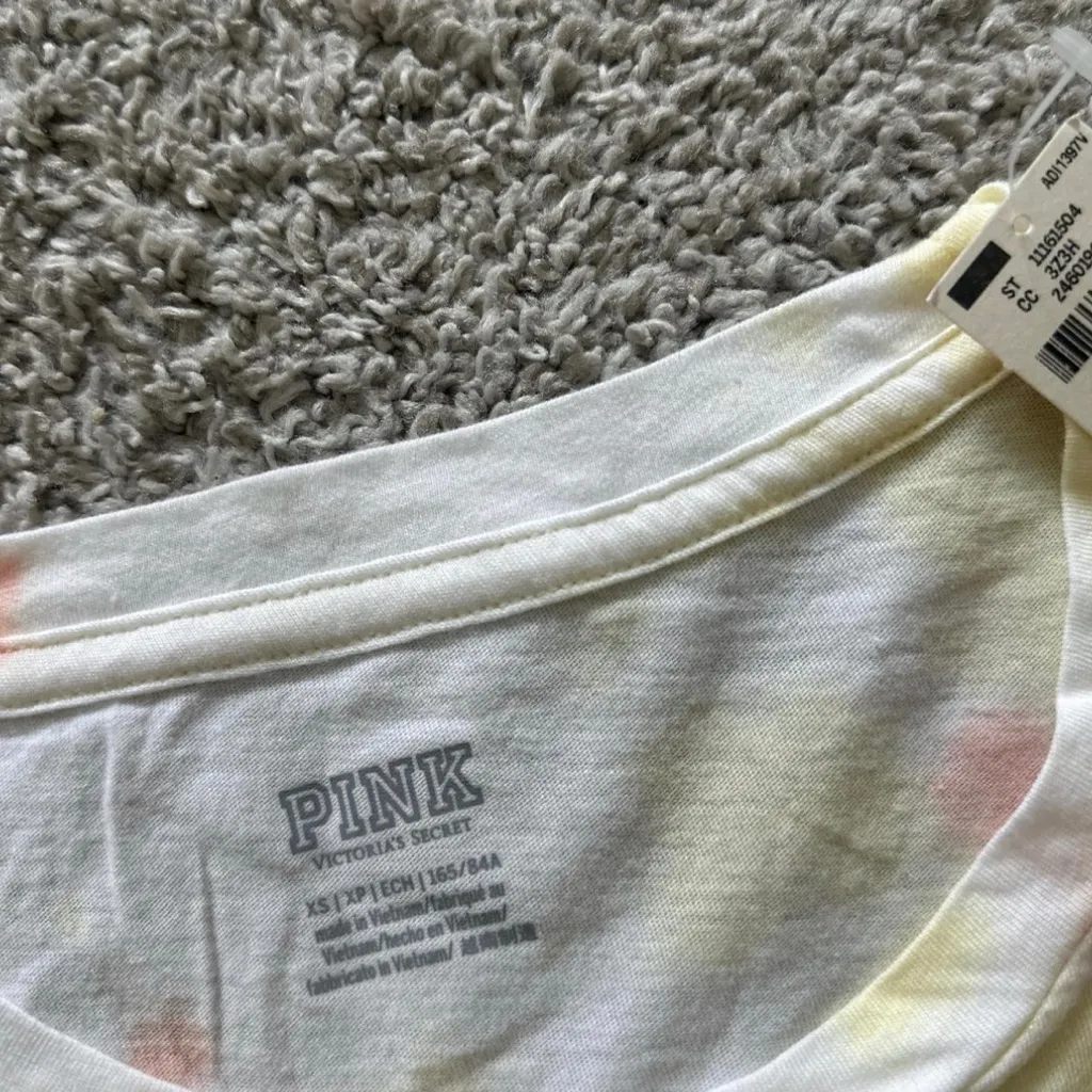 PINK Victoria’s Secret Tie-Dye Smiley Face Top - Image 6