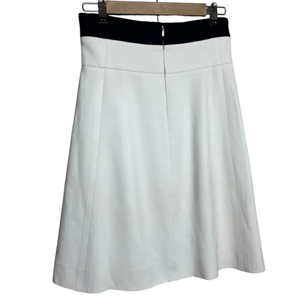 Chloe Off-White High Waist Black Trim Skirt Sz. 6 (US XS) - Image 2