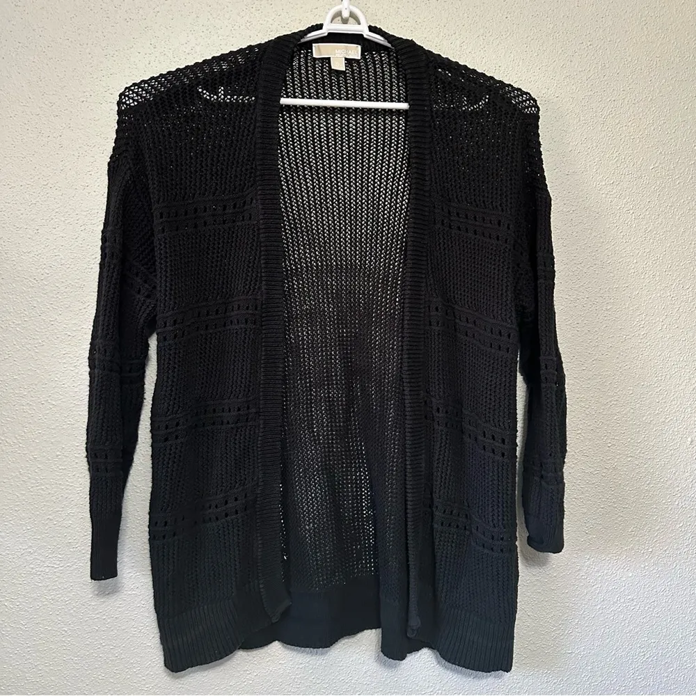 Michael Kors Black Knit Cardigan Sweater - Image 3